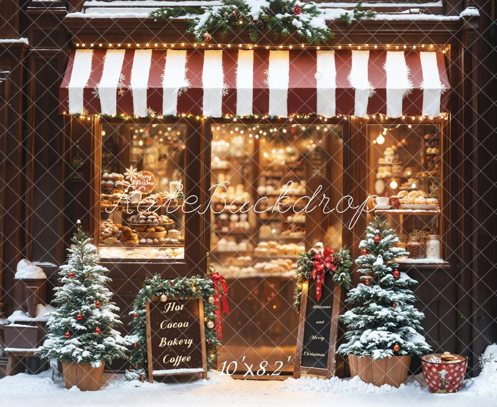 Kate Christmas Bakery Hot Cocoa Shop Backdrop Designed by Emetselch -UK