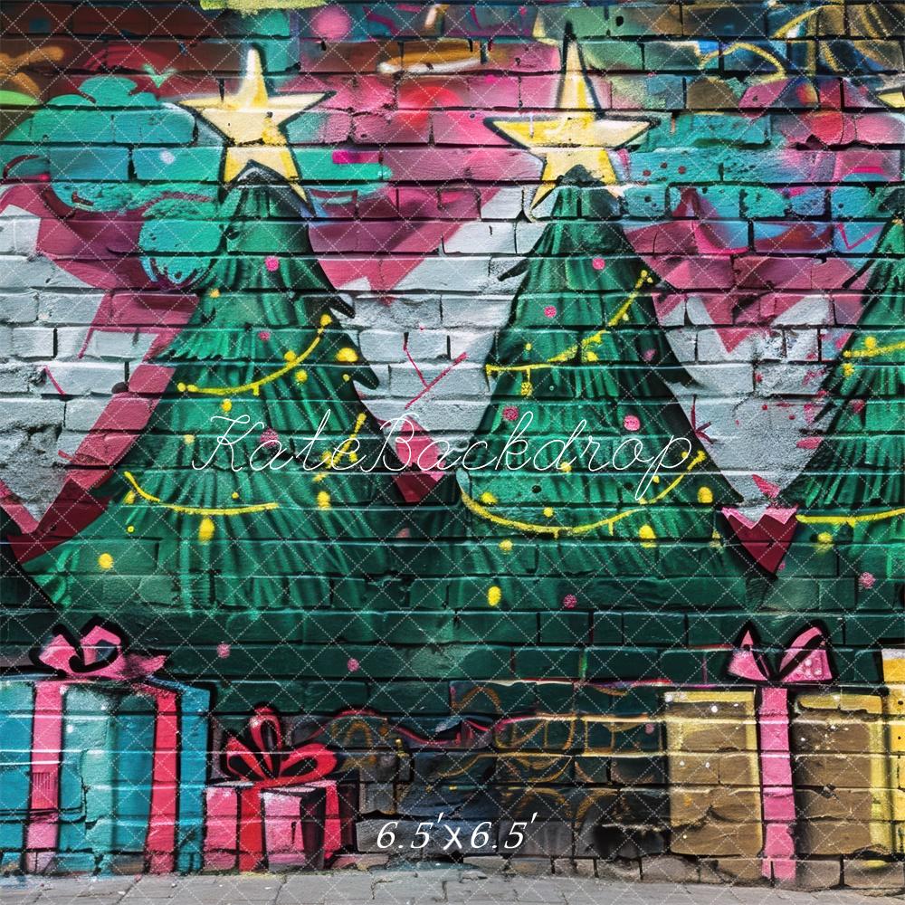 Kate Christmas Graffiti Brick Wall Backdrop Designed by Mini MakeBelieve -UK