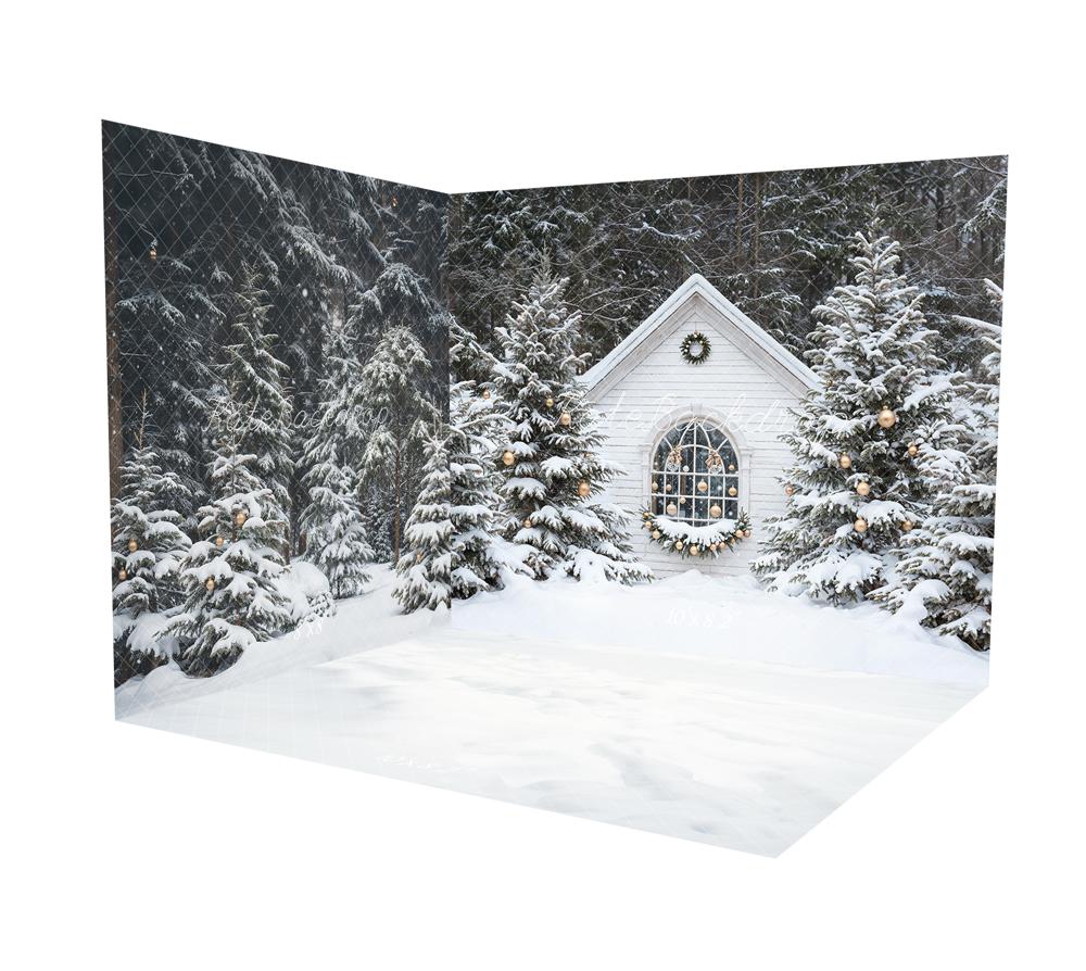 Kate Christmas Forest Snowy Cabin Room Set -UK