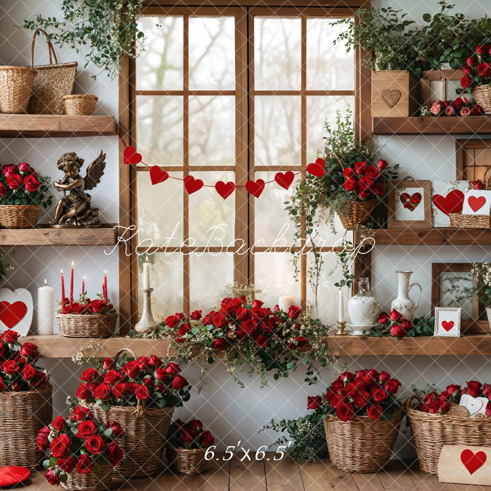 On Sale Kate Valentine's Day Roses Shelves Backdrop Designed by Emetselch -UK