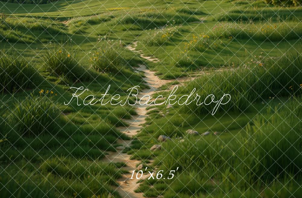 Kate Spring Lush Grass Pathway Floor Backdrop Designed by Emetselch -UK