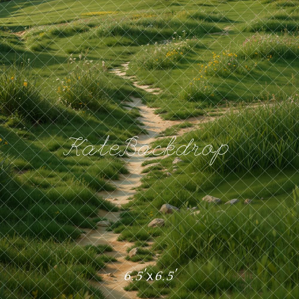 Kate Spring Lush Grass Pathway Floor Backdrop Designed by Emetselch -UK