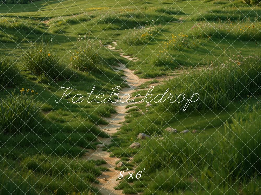 Kate Spring Lush Grass Pathway Floor Backdrop Designed by Emetselch -UK