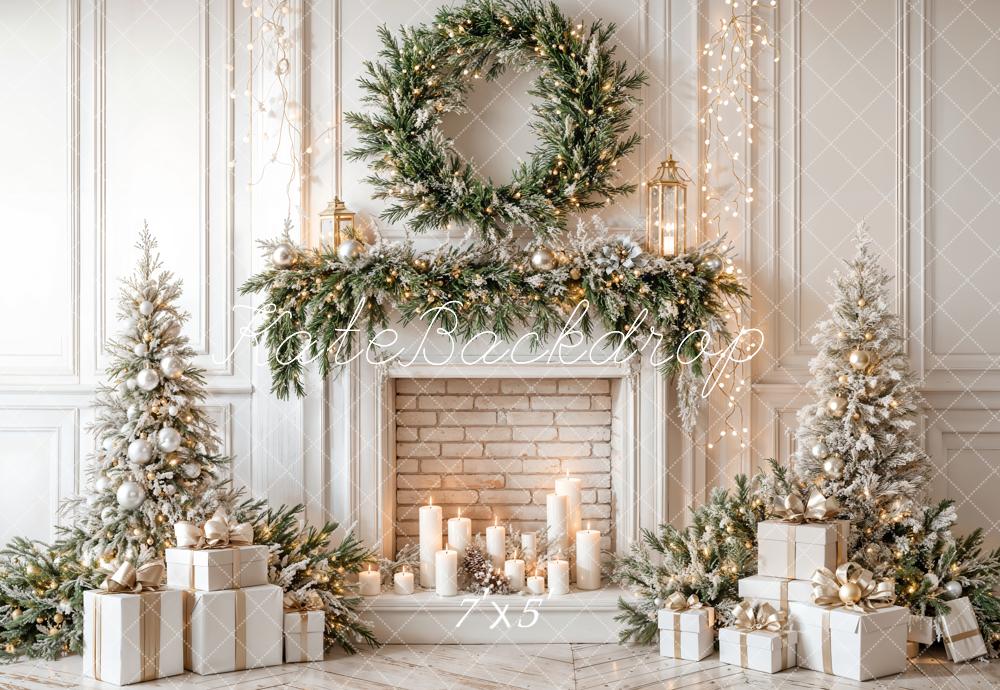 Kate Christmas Tree Fireplace Garland Backdrop Designed by Emetselch -UK