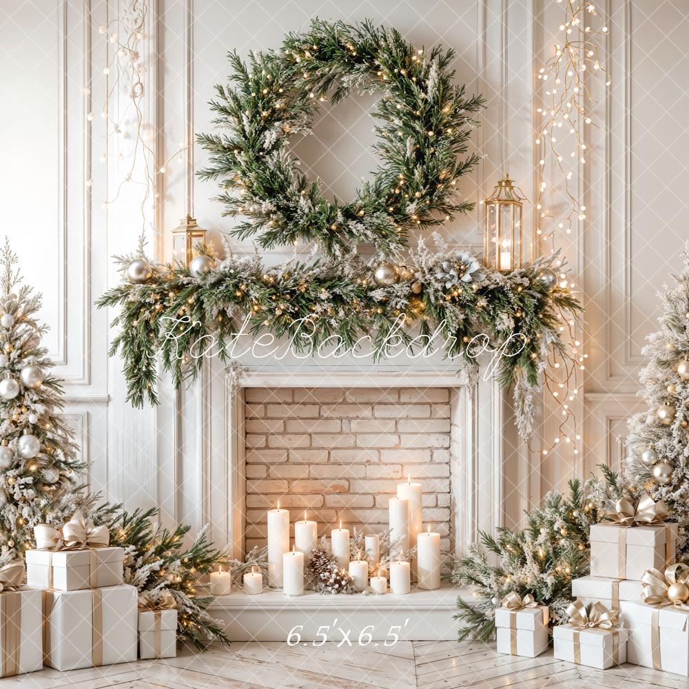 Kate Christmas Tree Fireplace Garland Backdrop Designed by Emetselch -UK