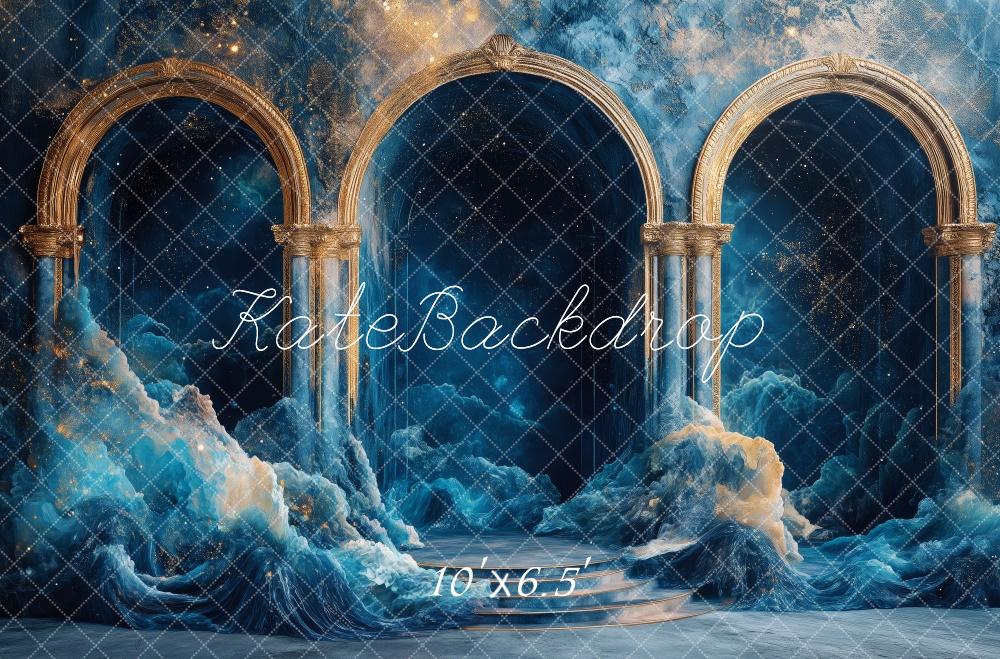 Kate Ocean Fantasy Arches Blue Backdrop Designed by Patty Robert -UK