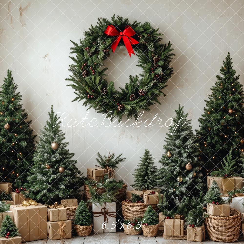 Lightning Deals Kate Christmas Trees Wreath Backdrop Designed by Patty Robert -UK