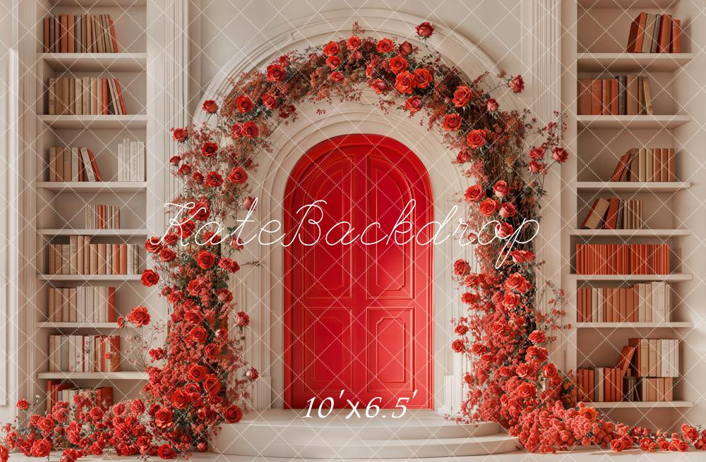 Kate Arch Rose Bookshelf Backdrop Designed by Chain Photography -UK