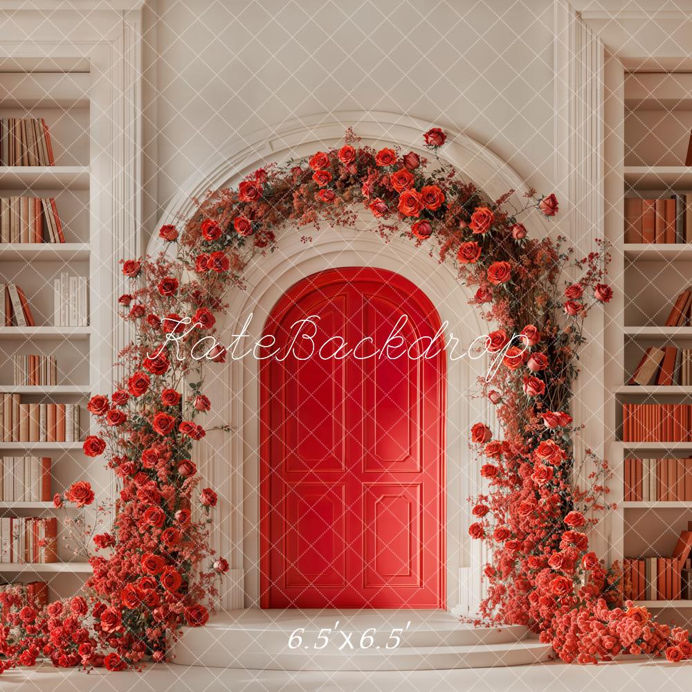 Kate Arch Rose Bookshelf Backdrop Designed by Chain Photography -UK