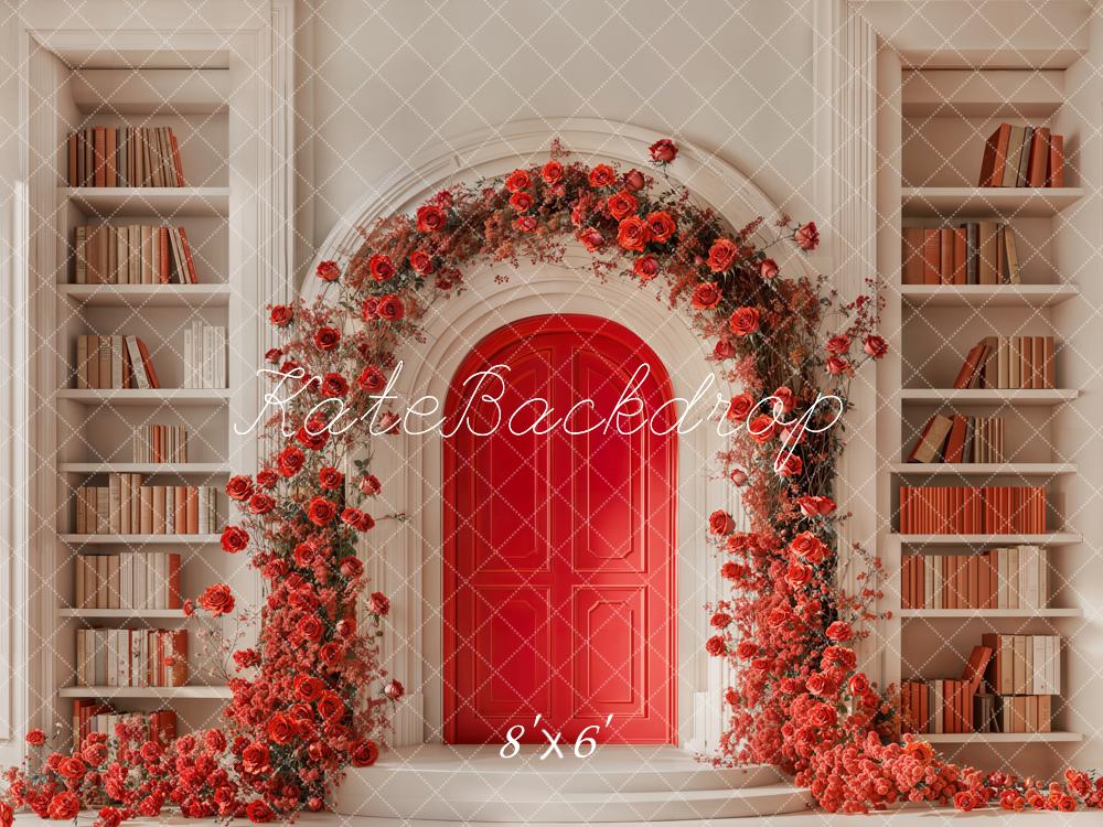 Kate Arch Rose Bookshelf Backdrop Designed by Chain Photography -UK