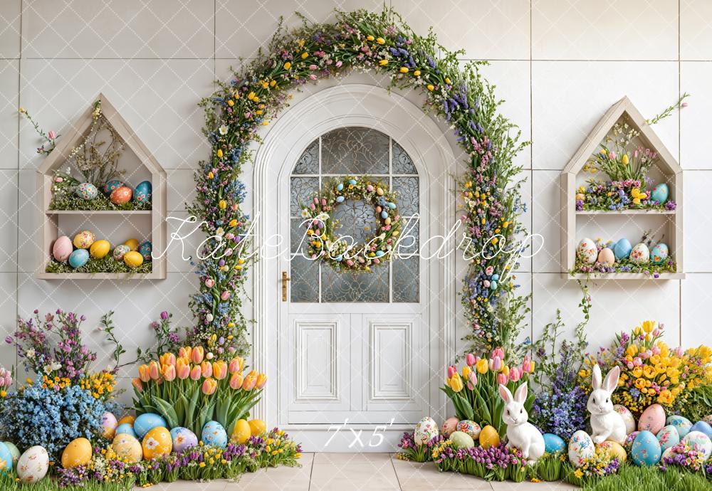 Kate Easter Bunny Floral Arch Backdrop Designed by Emetselch -UK