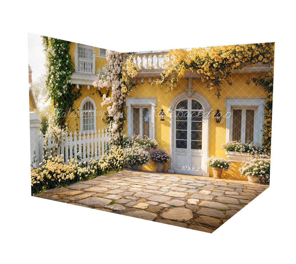 Lightning Deals Kate Spring Yellow Floral House Door Room Set -UK
