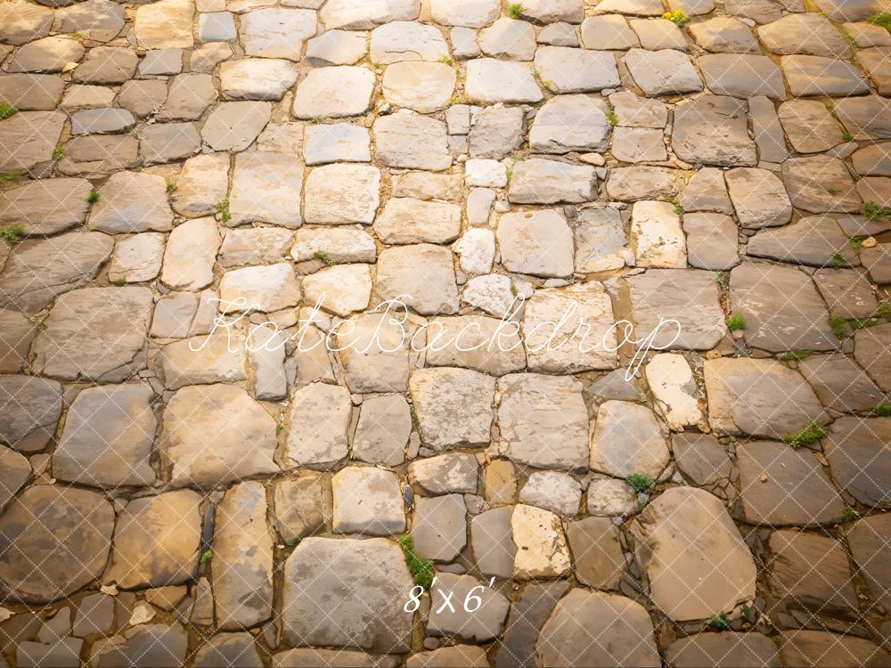 Kate Rustic Cobblestone Floor Backdrop Designed by Emetselch -UK