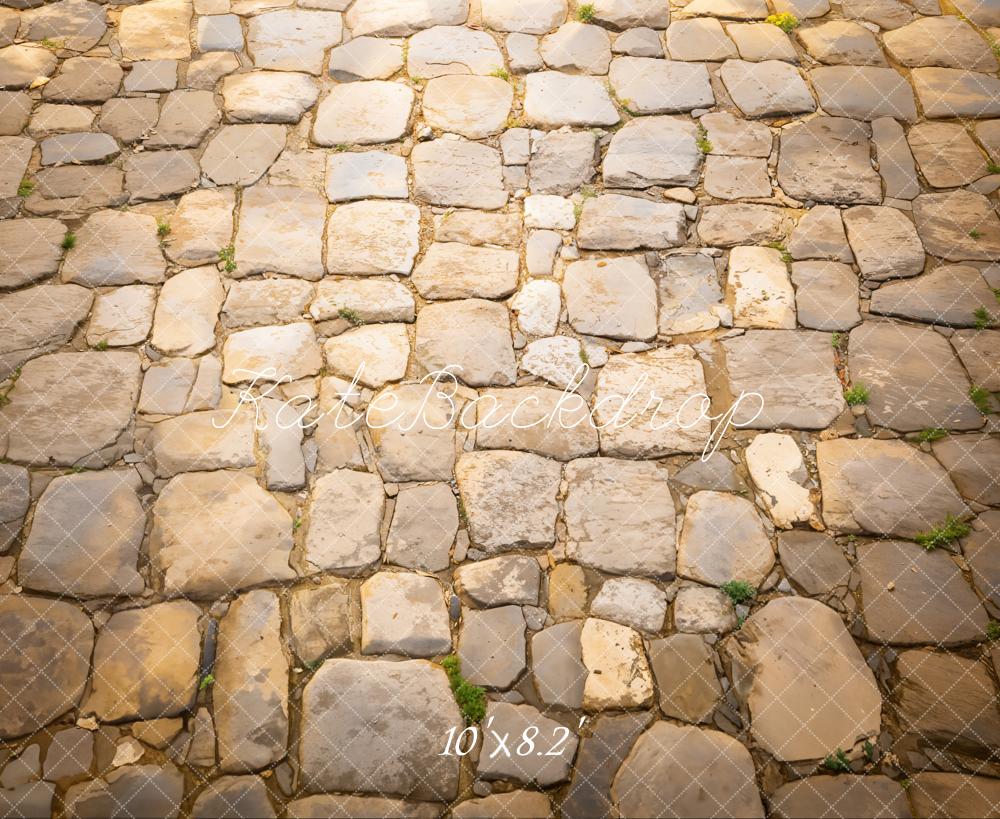 Kate Rustic Cobblestone Floor Backdrop Designed by Emetselch -UK
