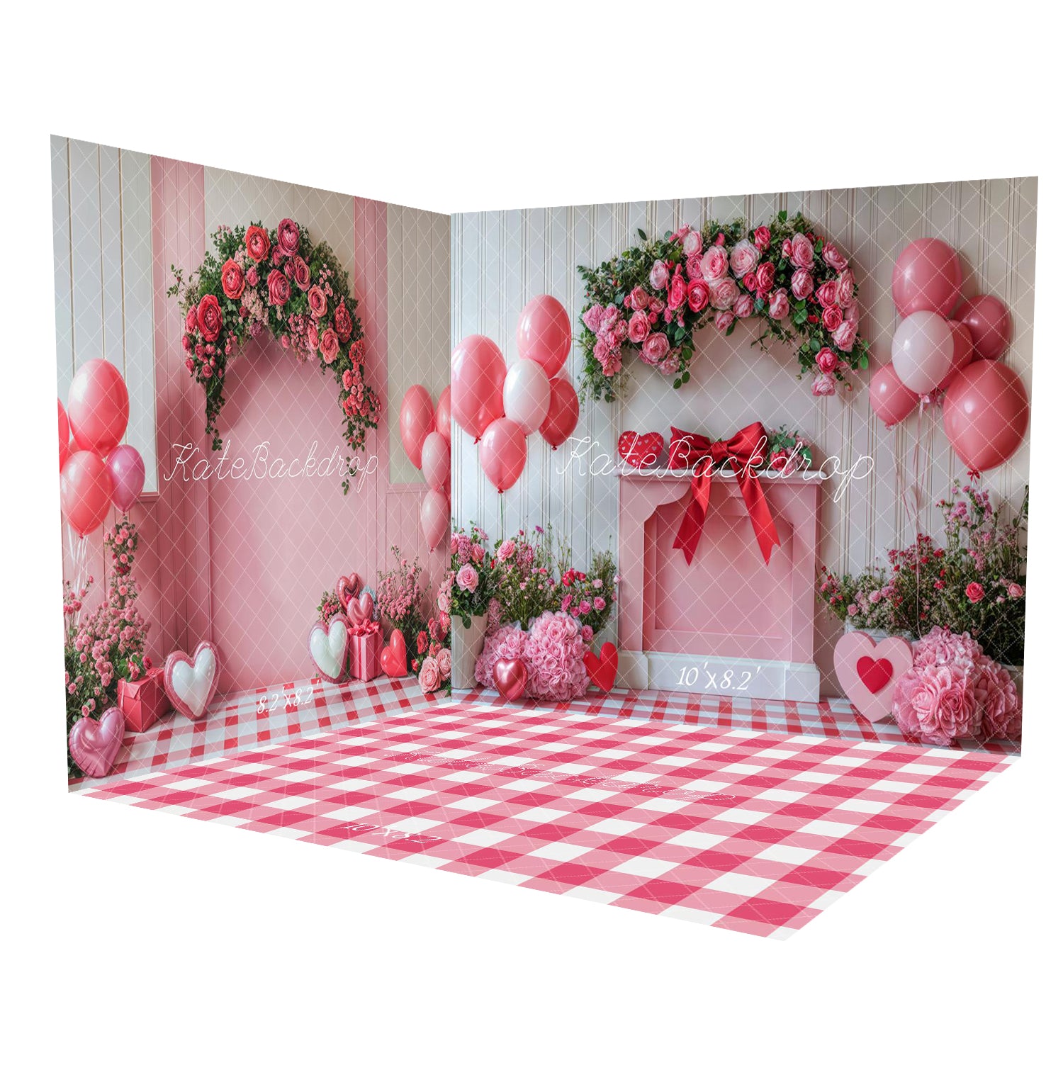 Kate Valentine's Day Roses Balloons Bow Room Set -UK