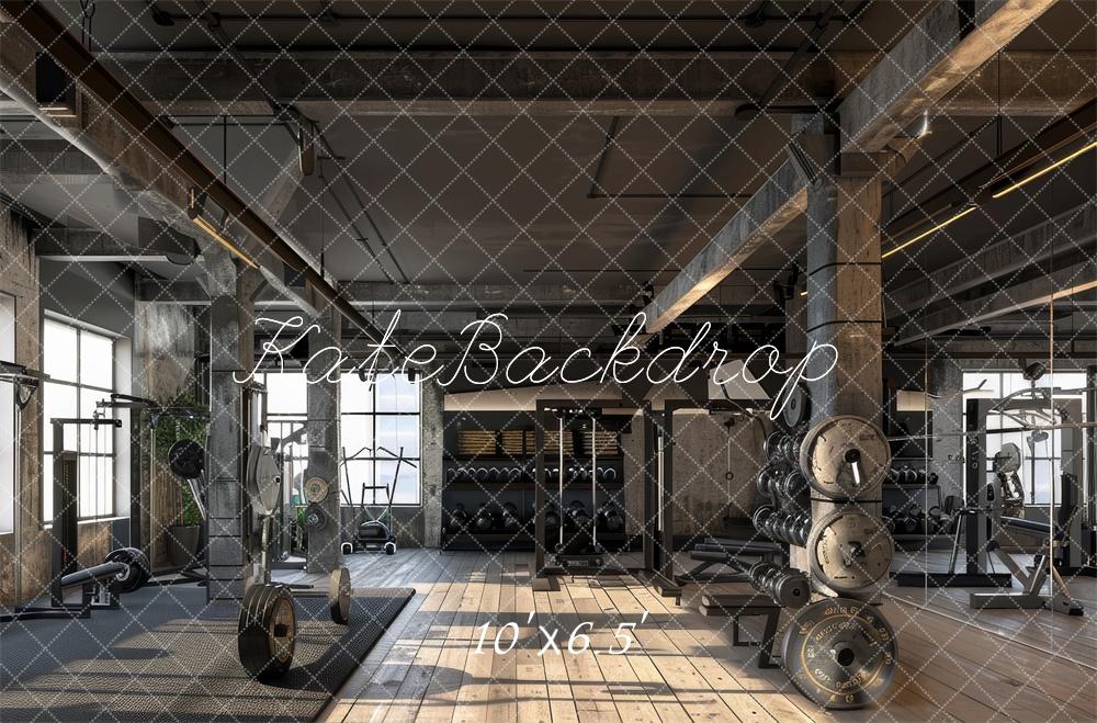 Kate Industrial Gym Fitness Backdrop Designed by Lidia Redekopp -UK