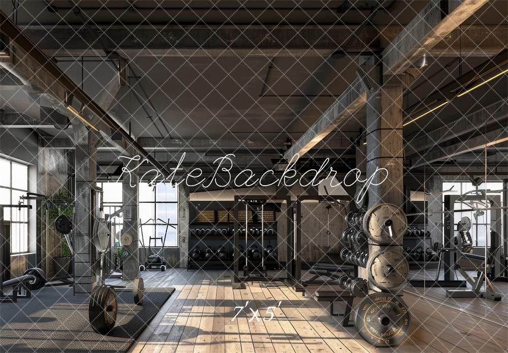Kate Industrial Gym Fitness Backdrop Designed by Lidia Redekopp -UK