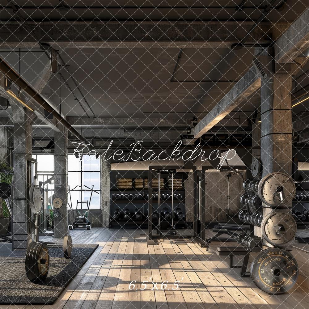 Kate Industrial Gym Fitness Backdrop Designed by Lidia Redekopp -UK