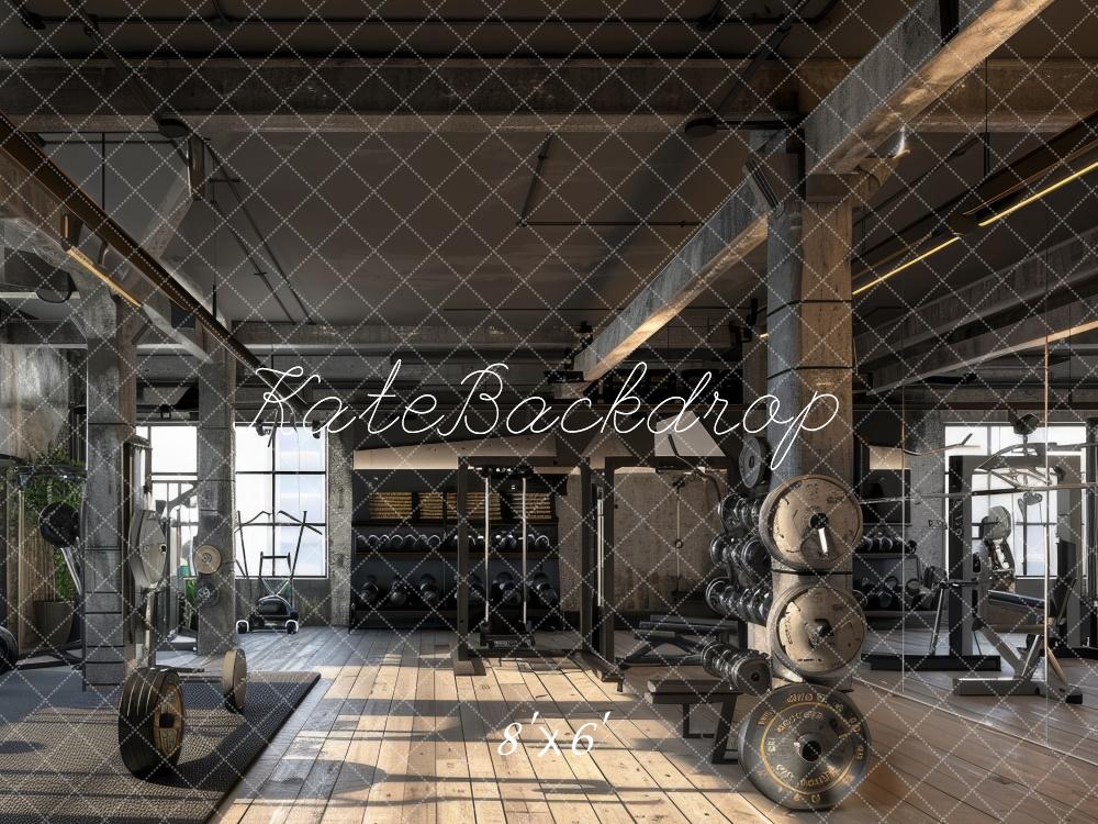 Kate Industrial Gym Fitness Backdrop Designed by Lidia Redekopp -UK