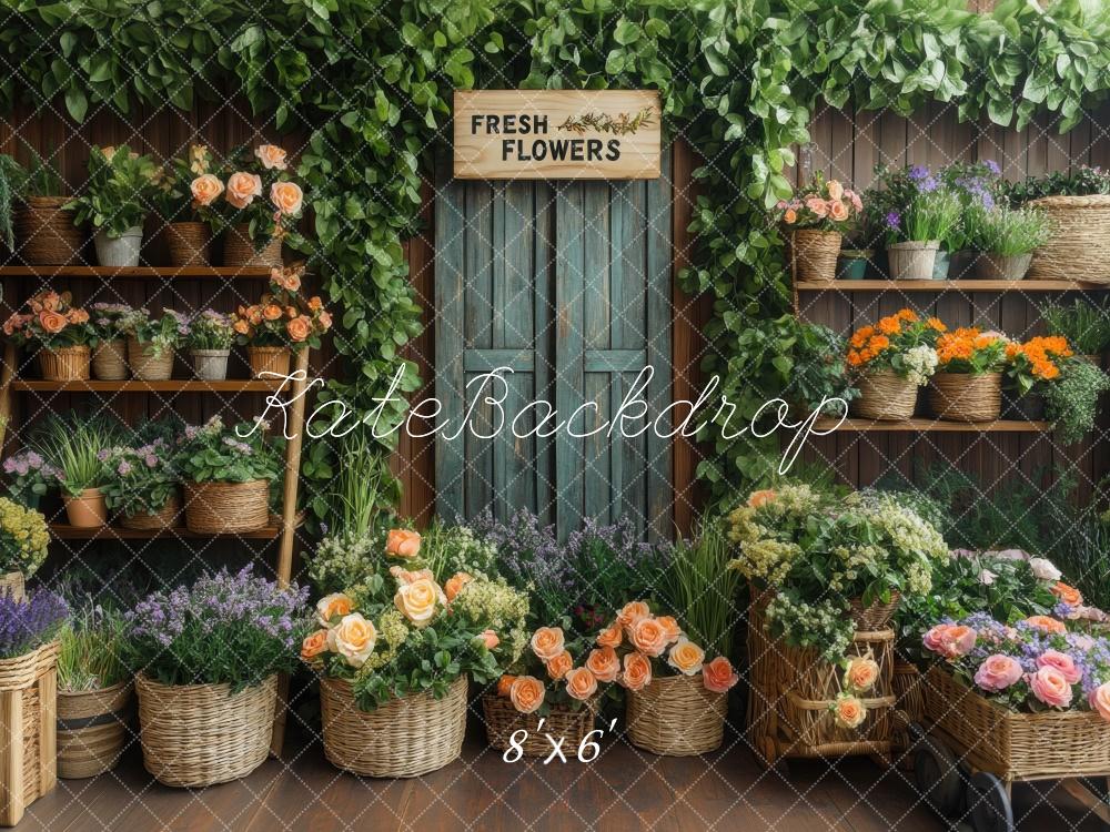 Kate Spring Flower Shop Rustic Backdrop Designed by Mini MakeBelieve -UK