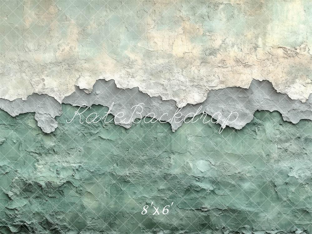 Kate Abstract Texture Vintage Green Wall Backdrop Designed by Mini MakeBelieve -UK