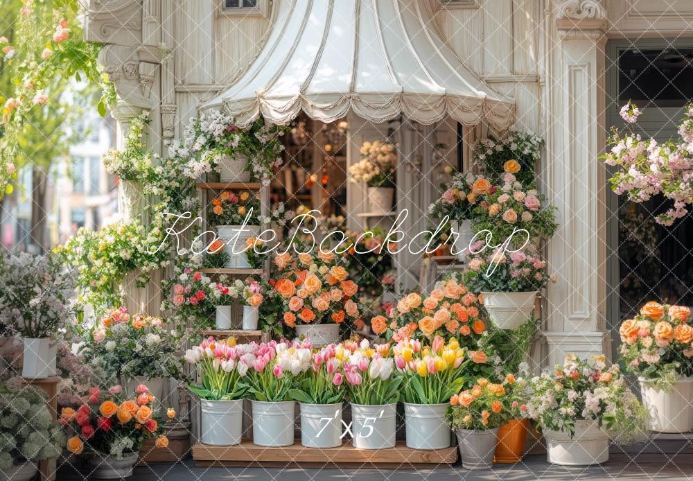 Kate Spring Flower Shop Floral Backdrop Designed by Mini MakeBelieve -UK
