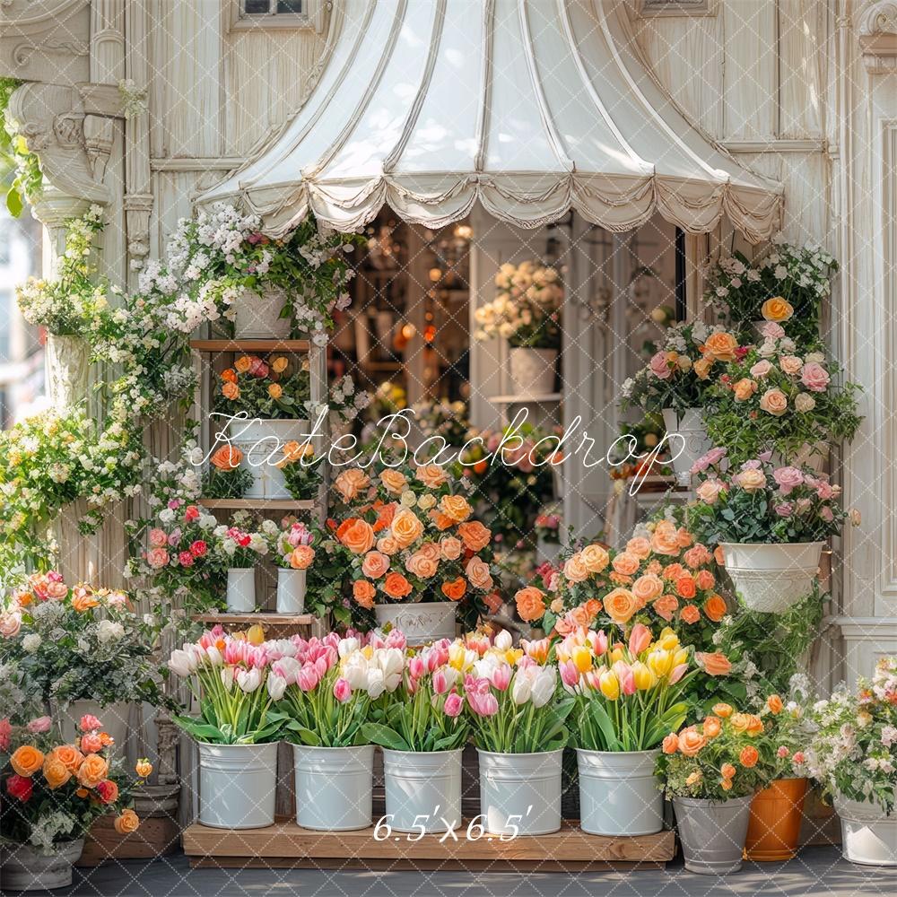 Kate Spring Flower Shop Floral Backdrop Designed by Mini MakeBelieve -UK