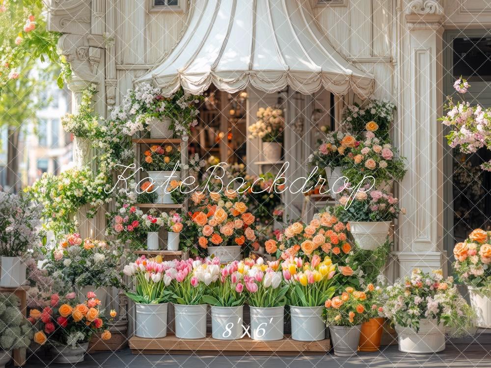 Kate Spring Flower Shop Floral Backdrop Designed by Mini MakeBelieve -UK