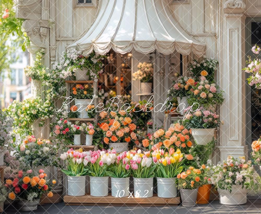 Kate Spring Flower Shop Floral Backdrop Designed by Mini MakeBelieve -UK