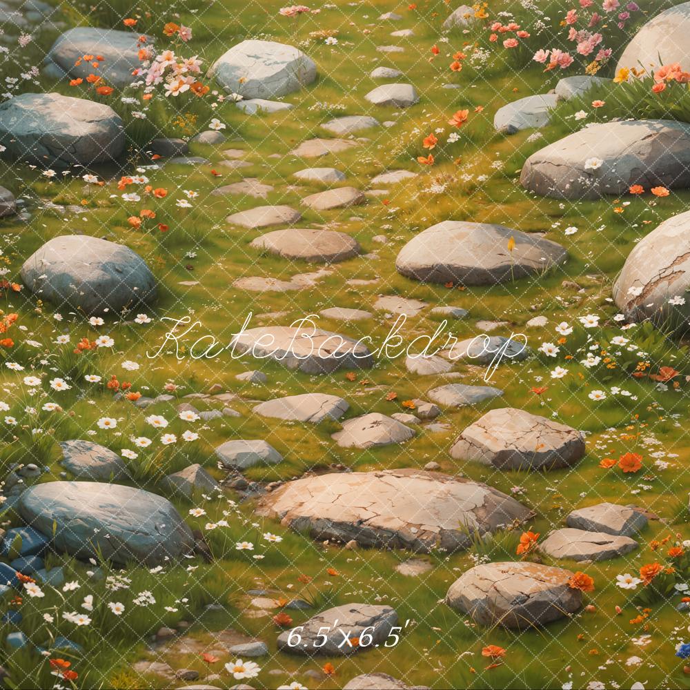 Kate Spring Floral Stone Pathway Floor Backdrop Designed by Kate Image -UK