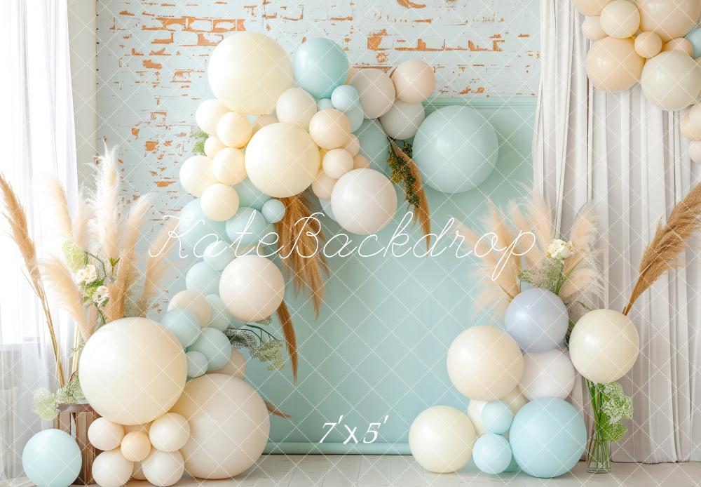 Kate Neutral Boho Balloon Setup Backdrop Designed by Patty Robert -UK