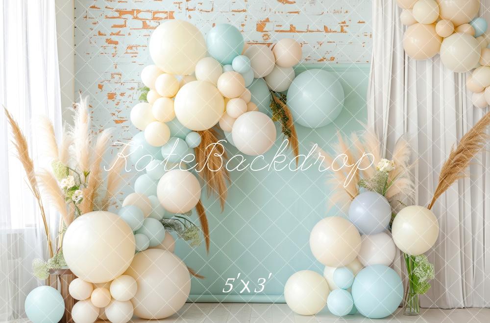Kate Neutral Boho Balloon Setup Backdrop Designed by Patty Robert -UK