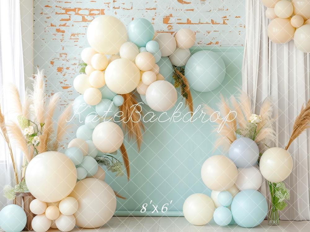 Kate Neutral Boho Balloon Setup Backdrop Designed by Patty Robert -UK