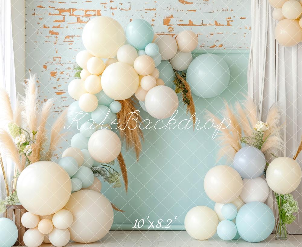 Kate Neutral Boho Balloon Setup Backdrop Designed by Patty Robert -UK