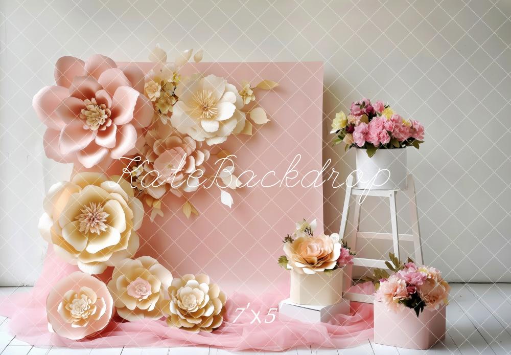 Kate Spring Floral Pink Arch Backdrop Designed by Patty Robert -UK