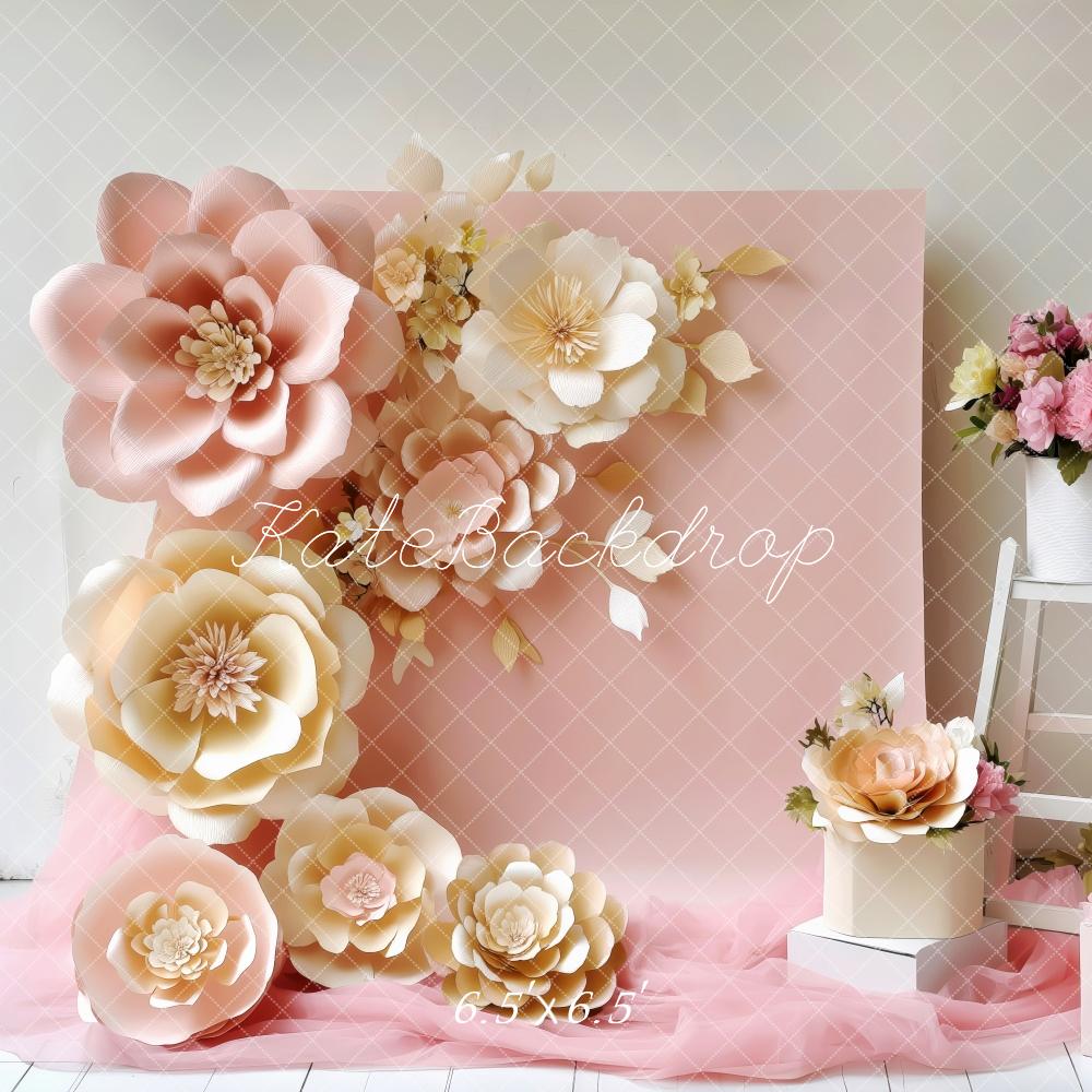 Kate Spring Floral Pink Arch Backdrop Designed by Patty Robert -UK