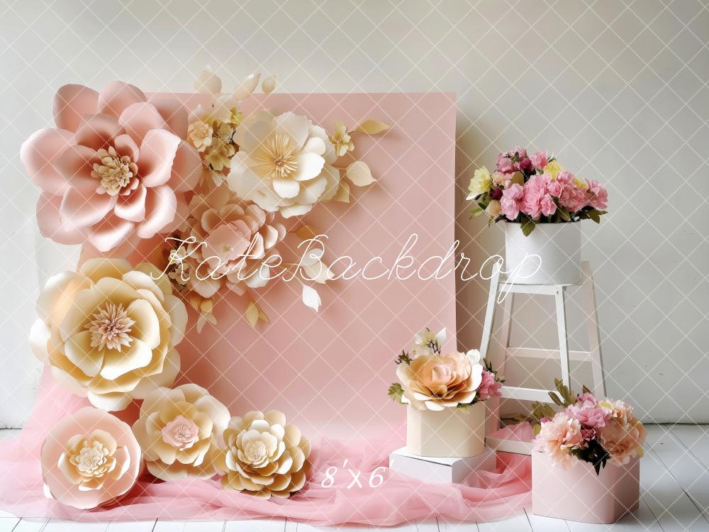 Kate Spring Floral Pink Arch Backdrop Designed by Patty Robert -UK
