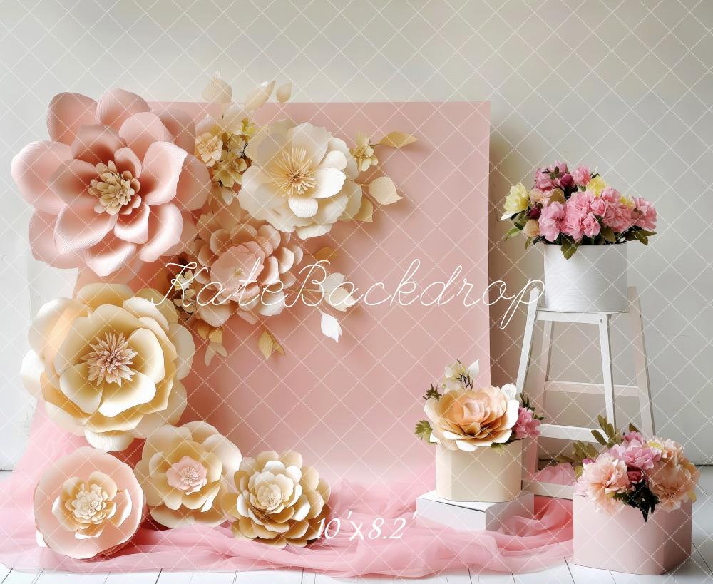 Kate Spring Floral Pink Arch Backdrop Designed by Patty Robert -UK