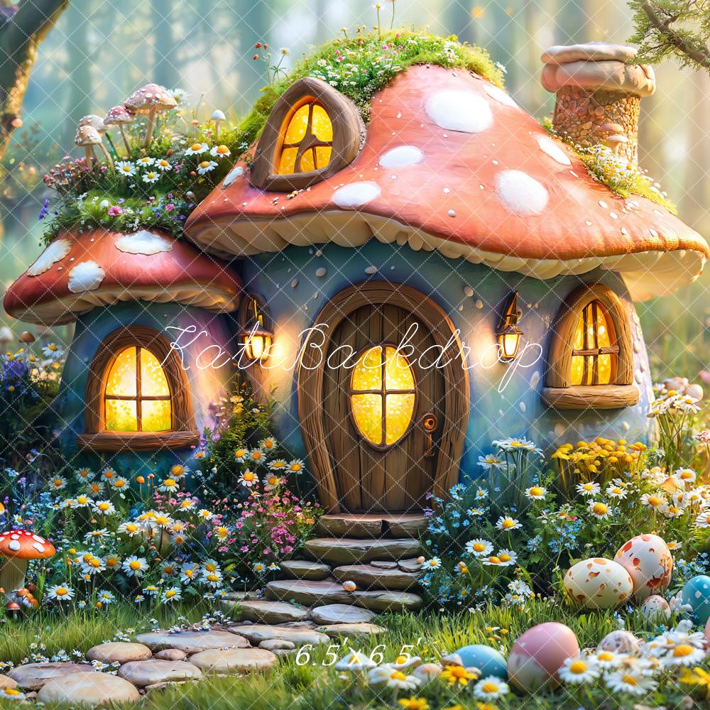 On Sale Kate Easter Fairy Mushroom House Forest Backdrop Designed by Emetselch -UK