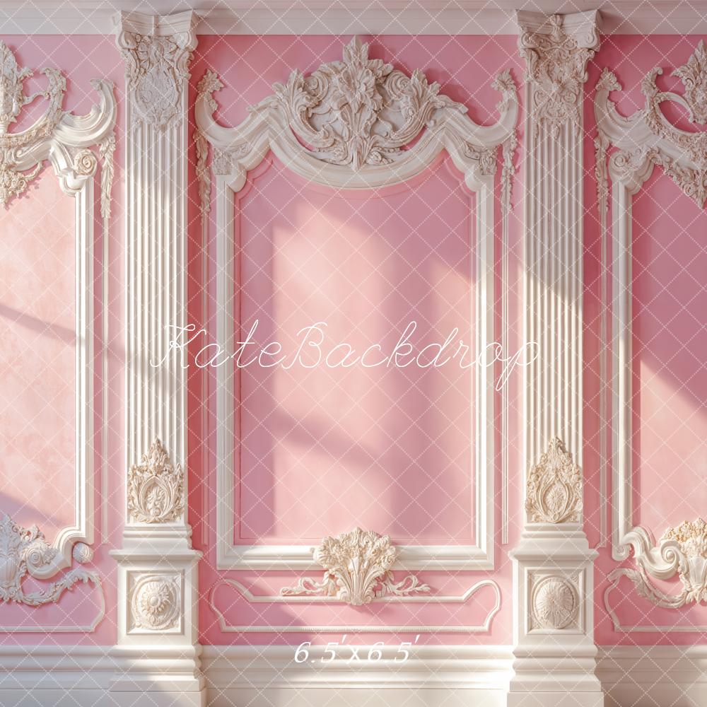 Kate Elegant Pink Vintage Wall Sunlight Backdrop Designed by Emetselch -UK