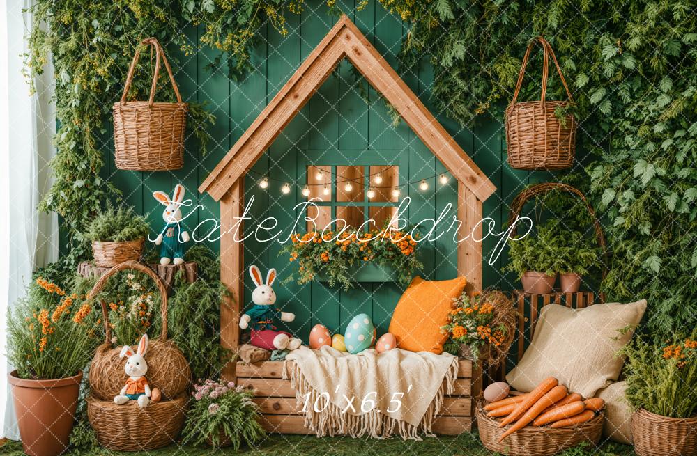On Sale Kate Easter Bunny House Basket Blanket Backdrop Designed by Emetselch -UK