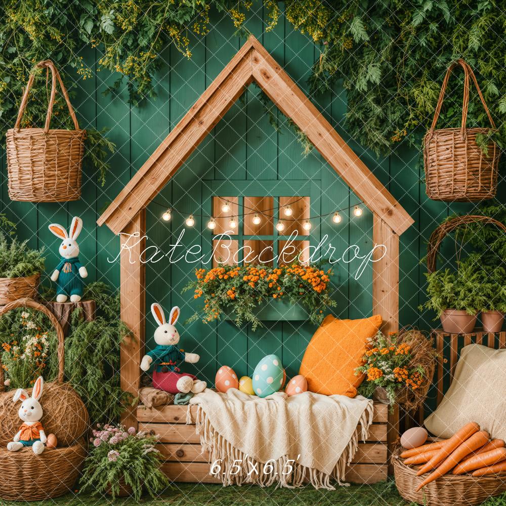 On Sale Kate Easter Bunny House Basket Blanket Backdrop Designed by Emetselch -UK