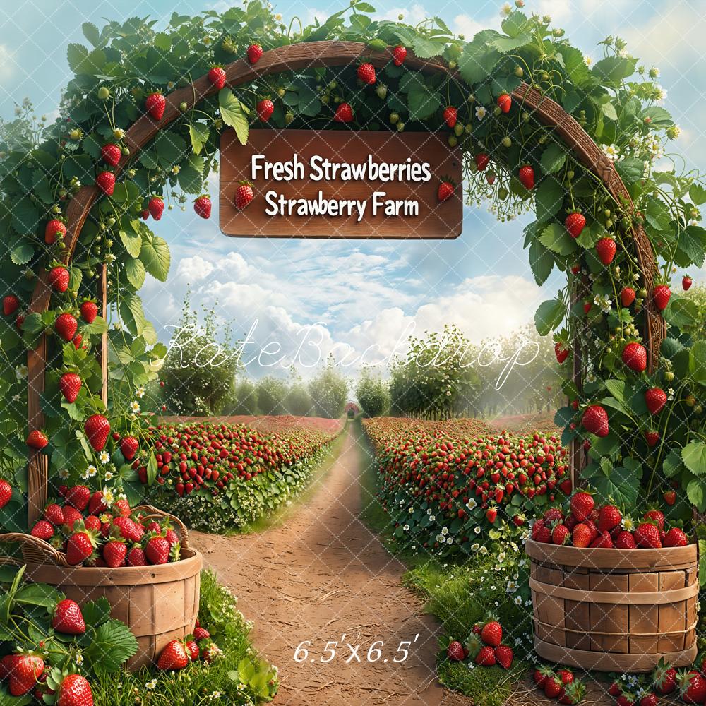 Kate Spring Strawberry Farm Arch Backdrop Designed by Emetselch -UK