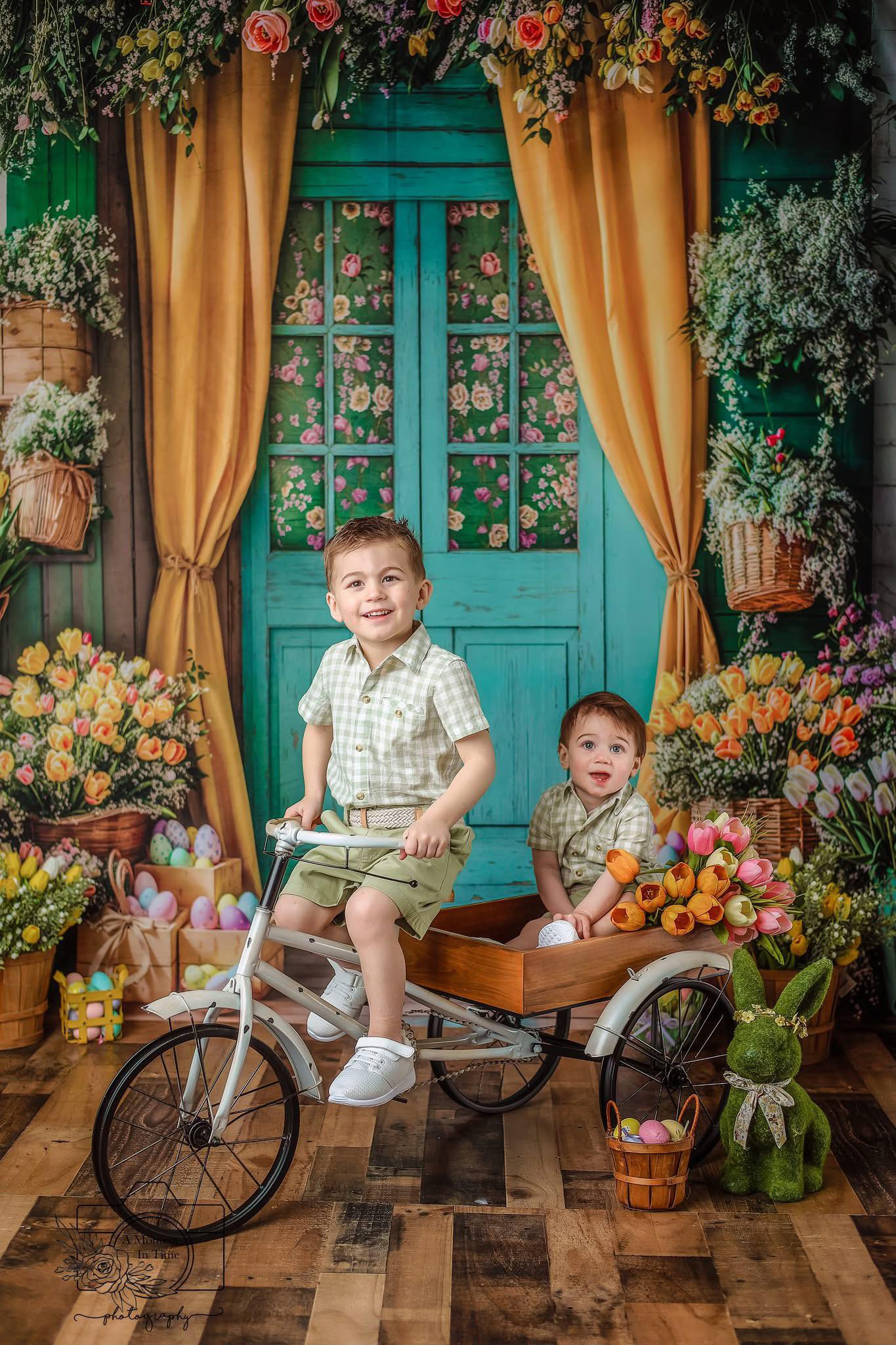 Kate Easter Floral Door Curtain Backdrop Designed by Emetselch -UK