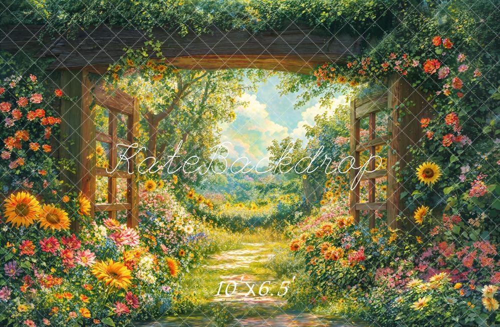 On Sale Kate Spring Garden Floral Arch Path Backdrop Designed by Emetselch -UK