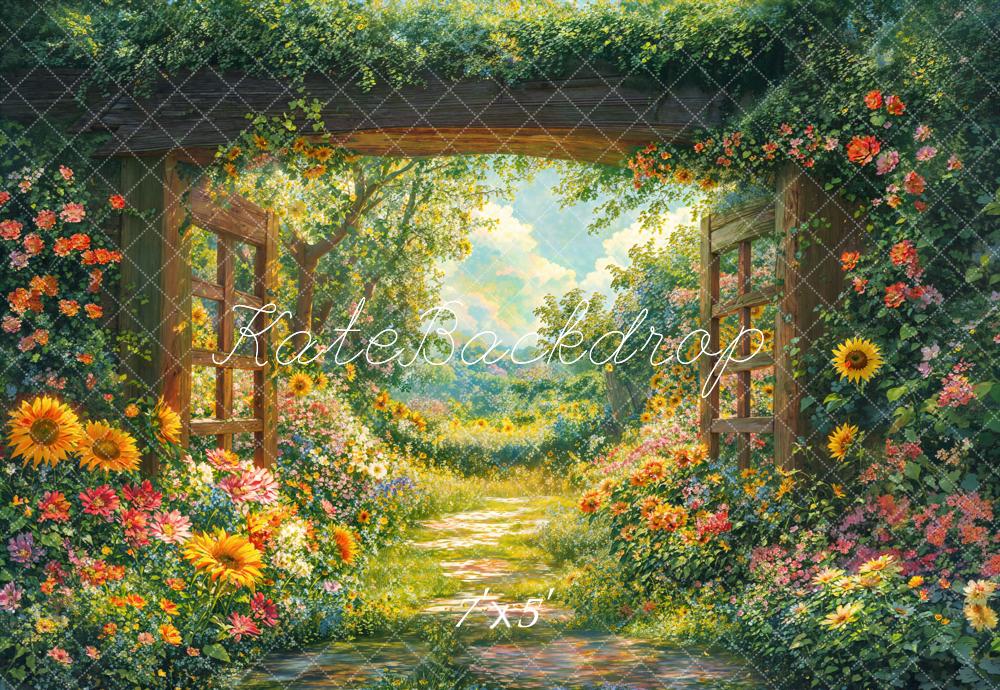 On Sale Kate Spring Garden Floral Arch Path Backdrop Designed by Emetselch -UK