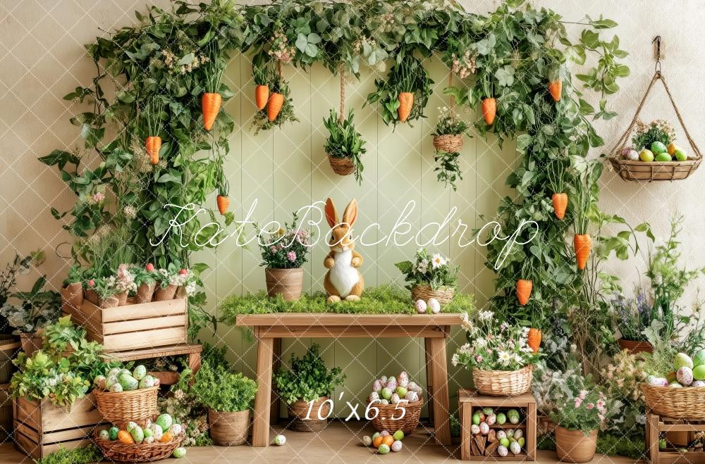 Kate Easter Bunny Garden Carrots Backdrop Designed by Patty Robert -UK