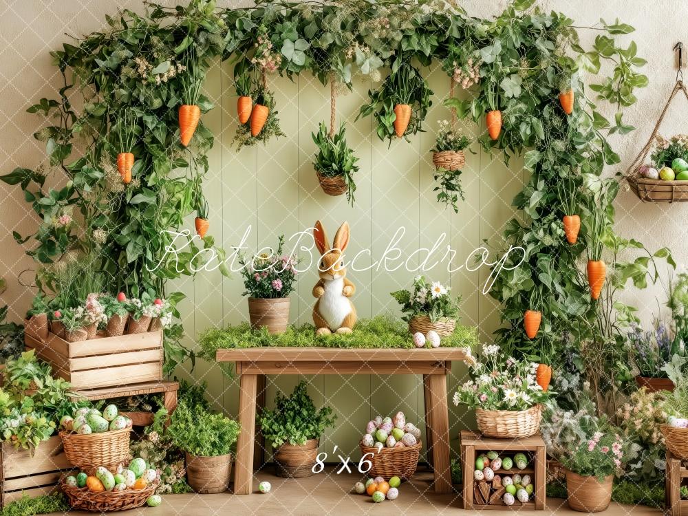 Kate Easter Bunny Garden Carrots Backdrop Designed by Patty Robert -UK