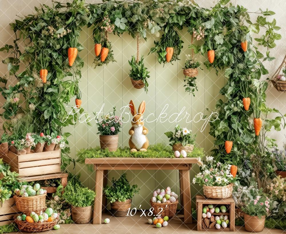 Kate Easter Bunny Garden Carrots Backdrop Designed by Patty Robert -UK