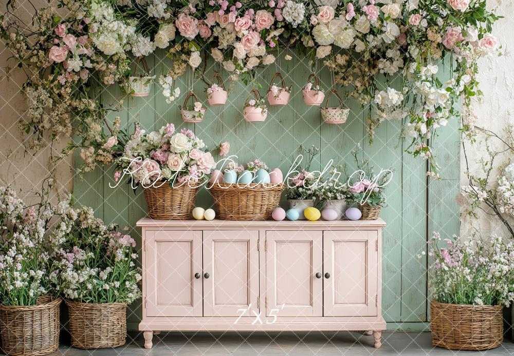 Kate Easter Floral Egg Cabinet Backdrop Designed by Patty Robert -UK